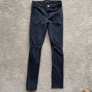 ASOS super skinny distressed black jeans